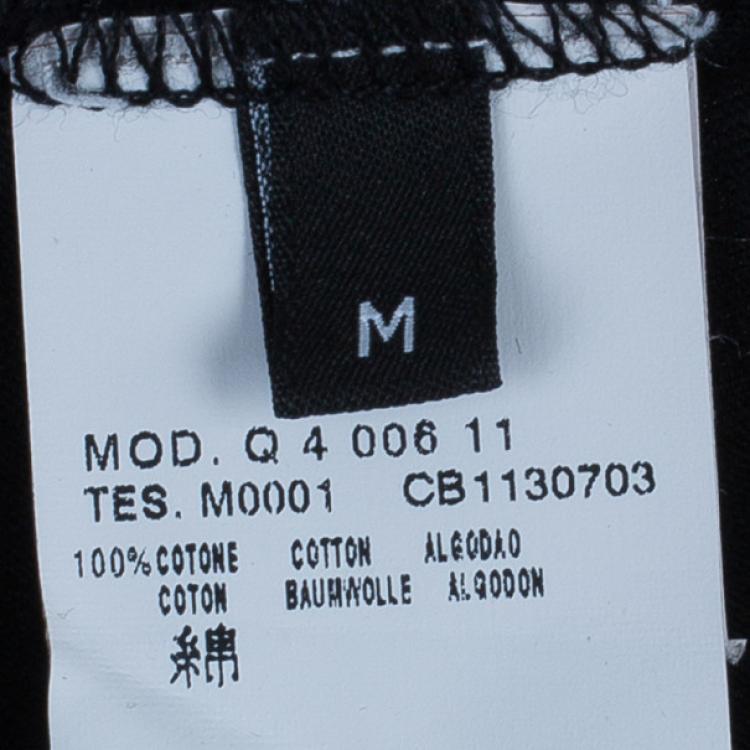 Pre Owned McQ by Alexander McQueen Black Ribcage T-Shirt M