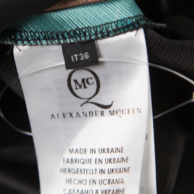 Pre Owned McQ by Alexander McQueen Haze Print Cutout Back Detail Sleeveless Dress S