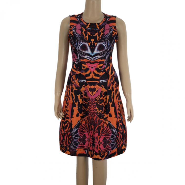 Pre Owned McQ by Alexander McQueen Multicolor Printed Skater Dress M