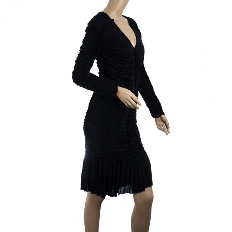 Pre Owned McQ by Alexander McQueen Ruched Dress M