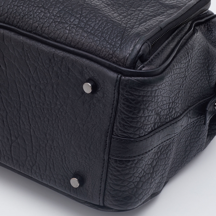 Pre Owned McQ by Alexander McQueen Black Textured Leather Satchel