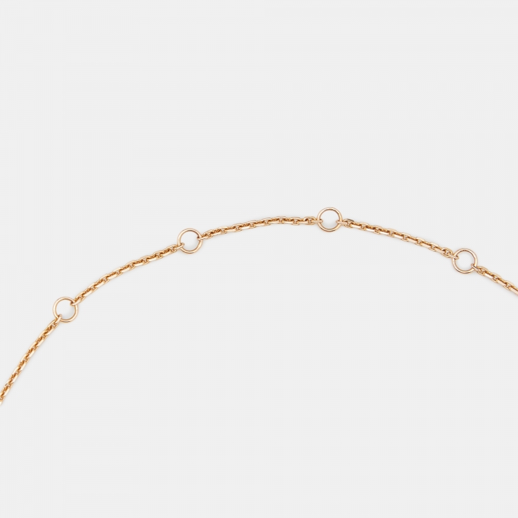 Pre Owned Messika Baby Move Pavé  Diamond 18k Rose Gold Necklace