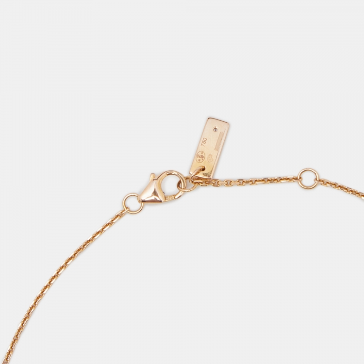 Pre Owned Messika Baby Move Pavé  Diamond 18k Rose Gold Necklace
