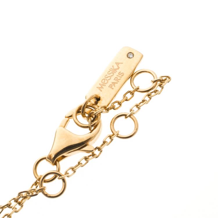 Pre Owned Messika Butterfly Ajouré Diamond 18k Rose Gold Bracelet 
