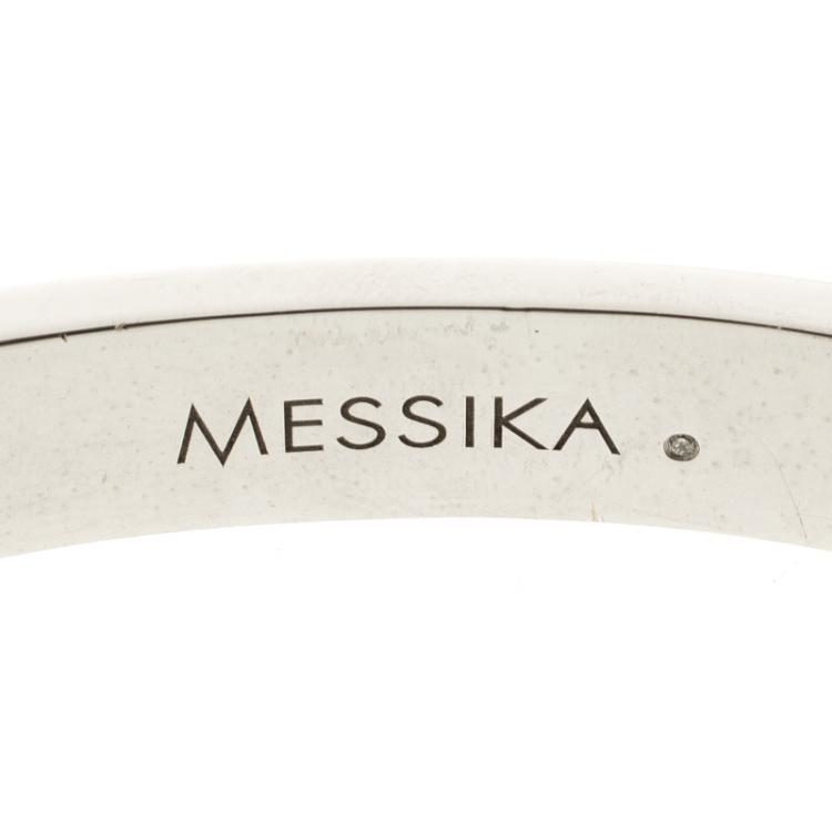 Pre Owned Messika Move Joaillerie Pavé Diamond 18k White Gold Bracelet