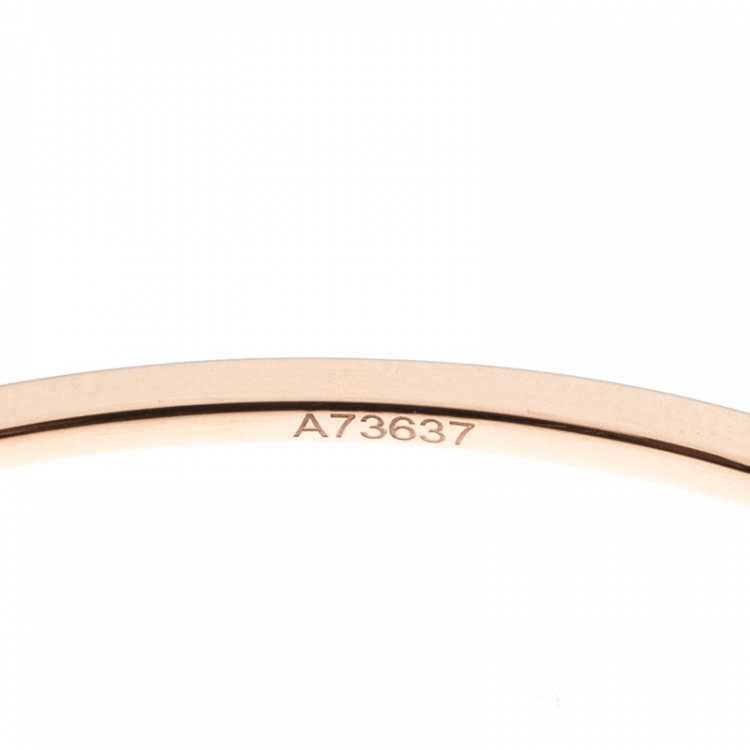 Pre Owned Messika Move Diamond 18k Rose Gold Narrow Bangle Bracelet