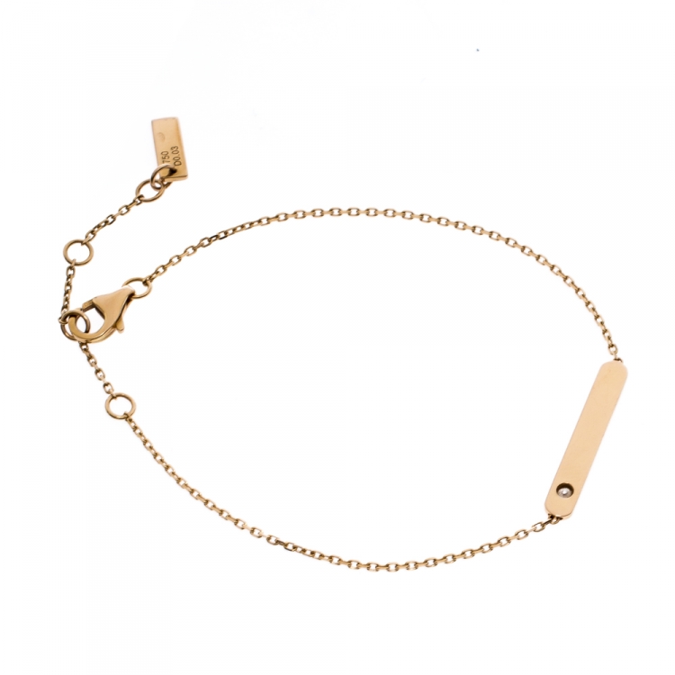 Pre Owned Messika My First Diamond 18K Rose Gold Bracelet