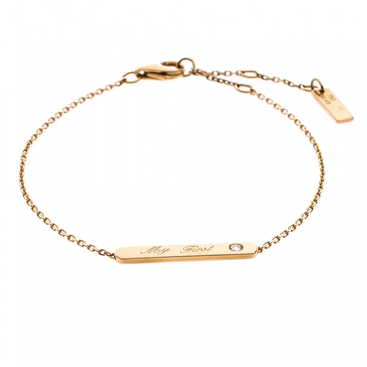 Pre Owned Messika My First Diamond 18K Rose Gold Bracelet