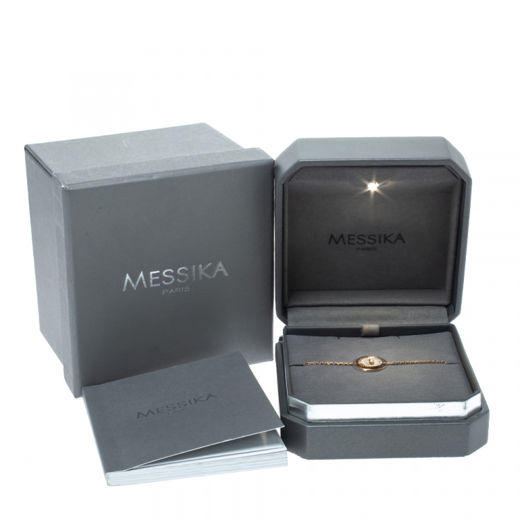 Pre Owned Messika Lucky Move Pavé Diamond 18K Rose Gold Bracelet