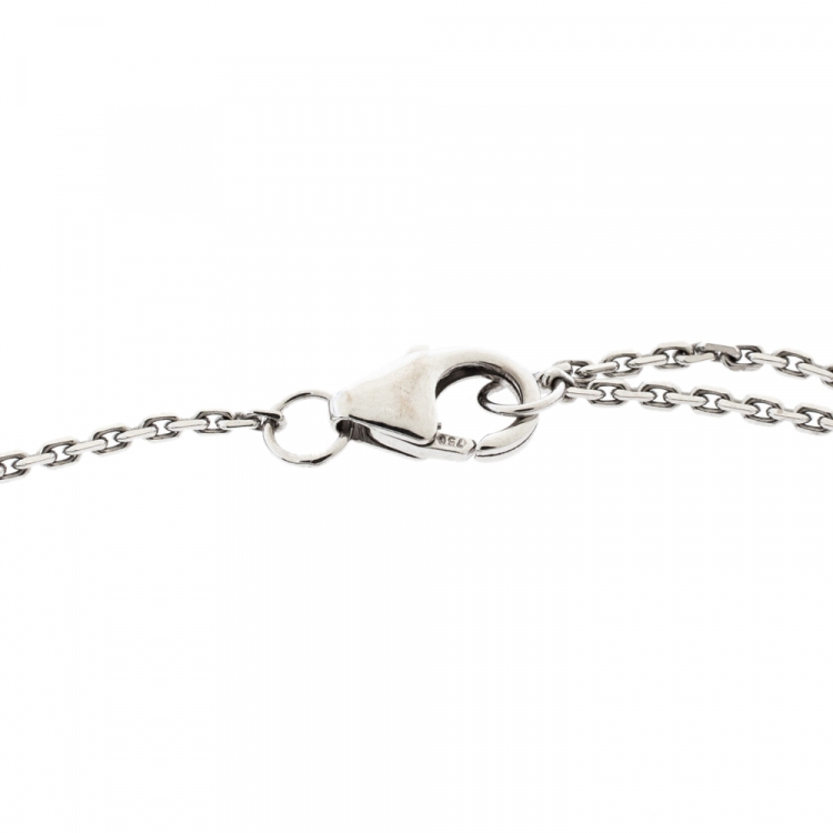 Pre Owned Messika Move Uno Pave Diamond 18K White Gold Necklace