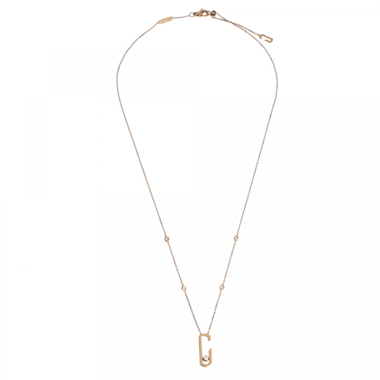 Pre Owned Messika Move Addiction Diamond 18k Rose Gold Necklace