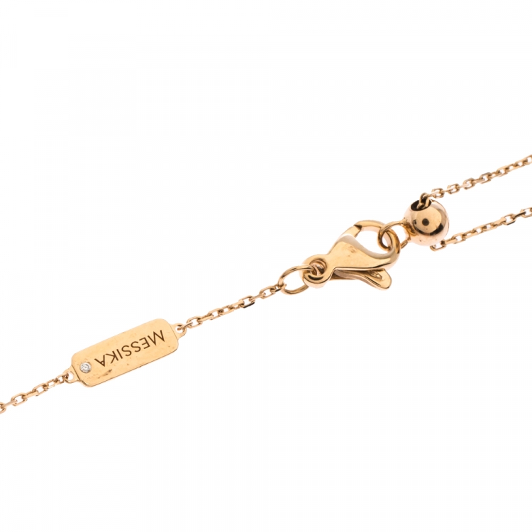 Pre Owned Messika Move Addiction Diamond 18k Rose Gold Necklace