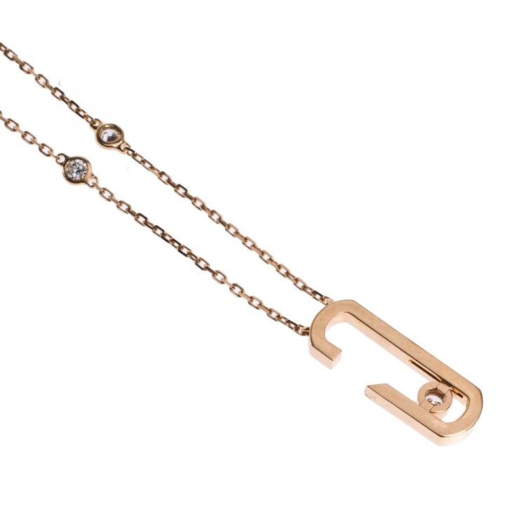 Pre Owned Messika Move Addiction Diamond 18k Rose Gold Necklace