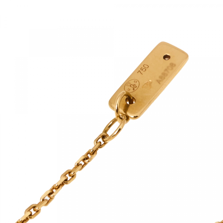 Pre Owned Messika Baby Move Diamond 18K Yellow Gold Pendant Necklace