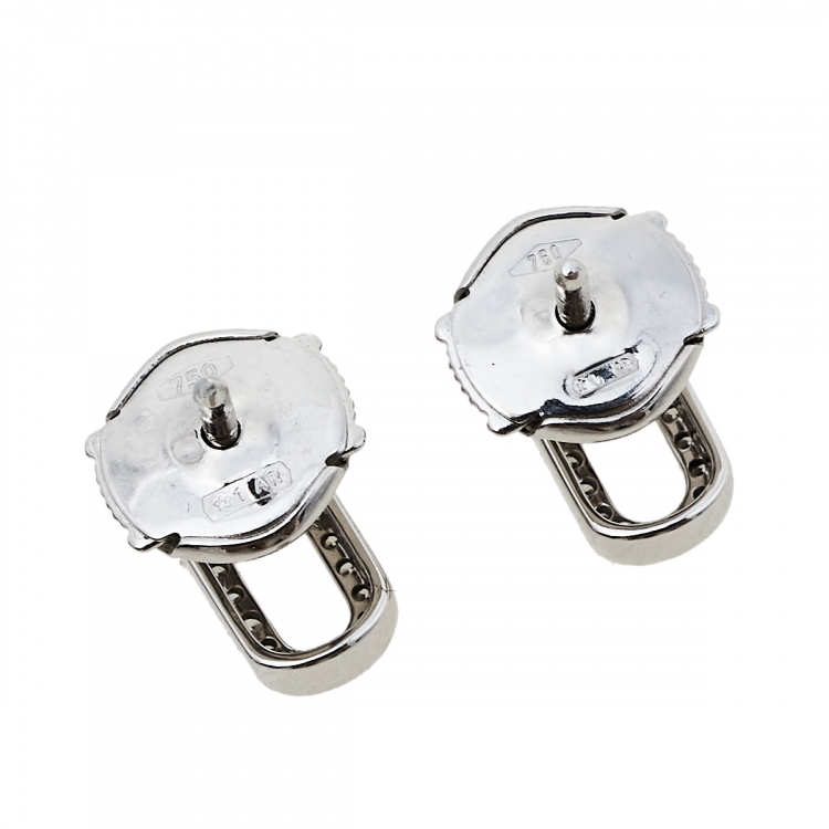 مملوكة مسبقًا Messika Move Uno Diamond 18K White Gold Stud Earrings