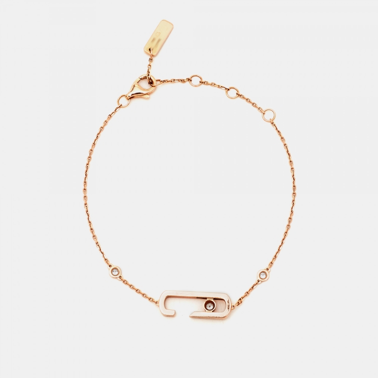 Pre Owned Messika Move Addiction by Gigi Hadid Diamond 18k Rose Gold Bracelet