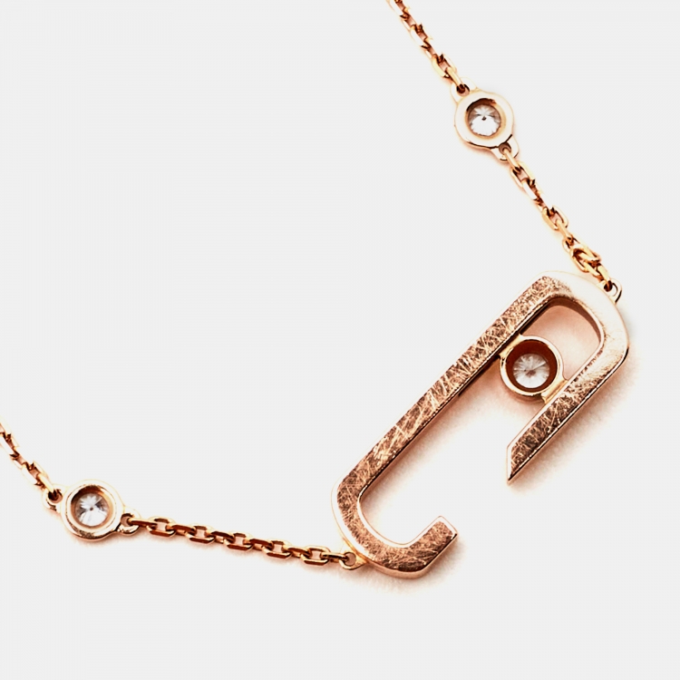 Pre Owned Messika Move Addiction by Gigi Hadid Diamond 18k Rose Gold Bracelet