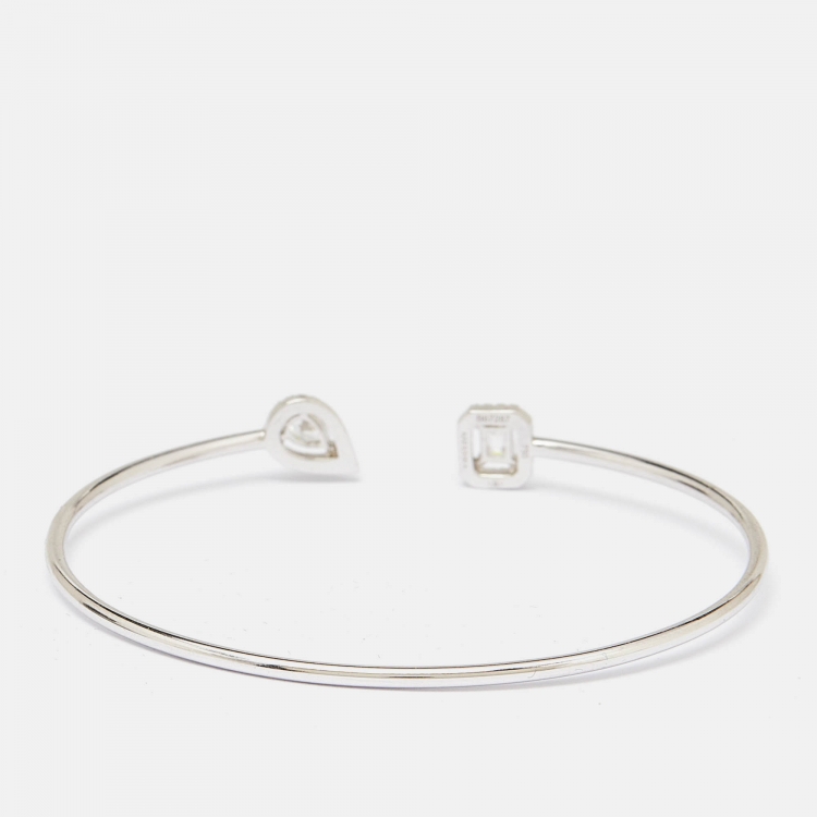 Pre Owned Messika My Twin Toi Moi Diamond 18k White Gold  Bracelet