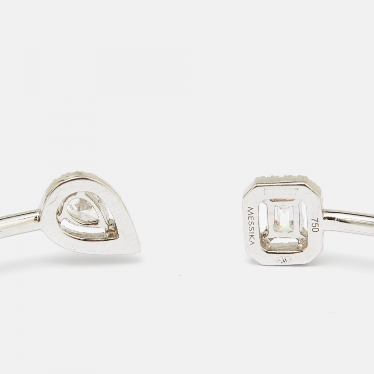 Pre Owned Messika My Twin Toi Moi Diamond 18k White Gold  Bracelet
