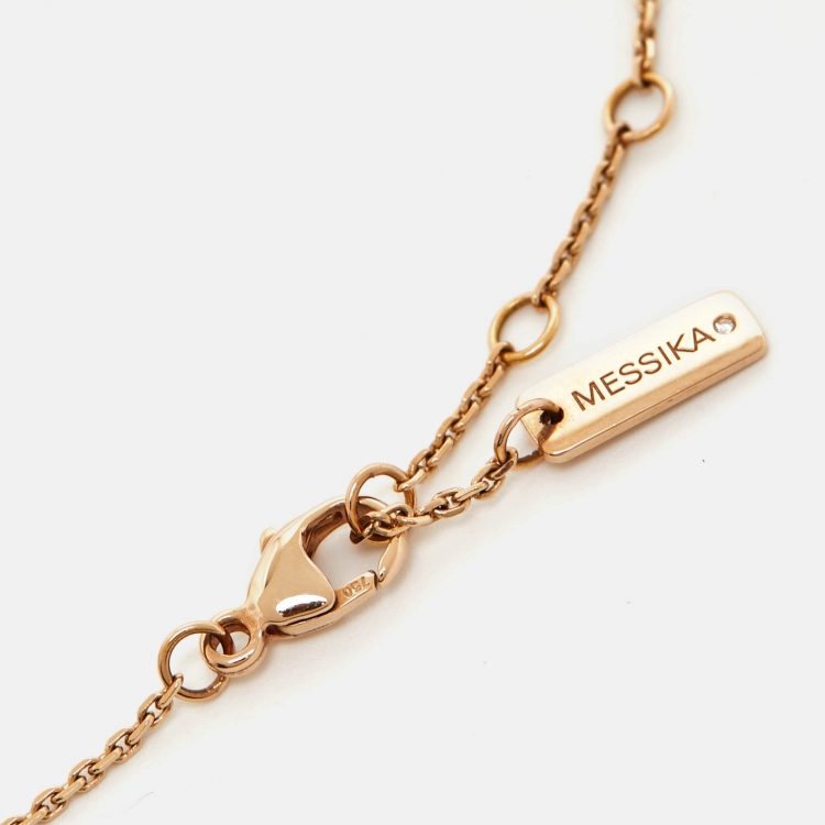 Pre Owned Messika Baby Move Pavé Diamond 18k Rose Gold Bracelet