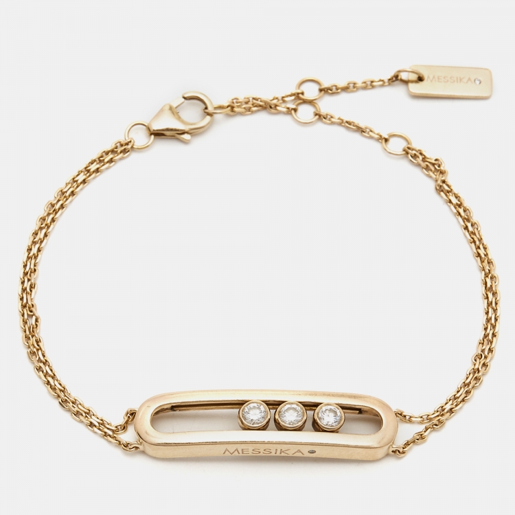 Pre Owned Messika Move Diamonds 18k Rose Gold Bracelet