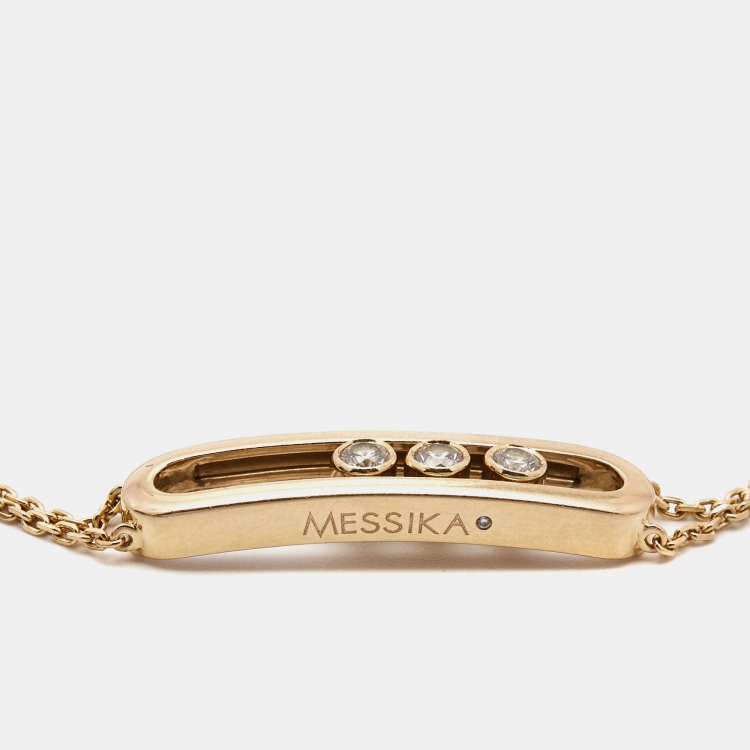 Pre Owned Messika Move Diamonds 18k Rose Gold Bracelet