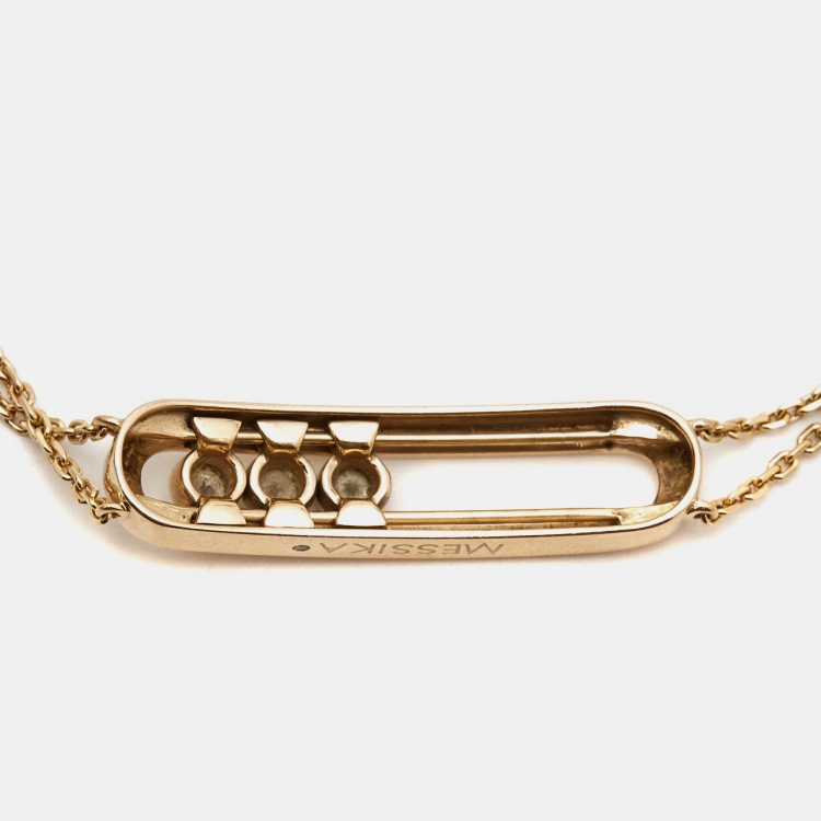 Pre Owned Messika Move Diamonds 18k Rose Gold Bracelet