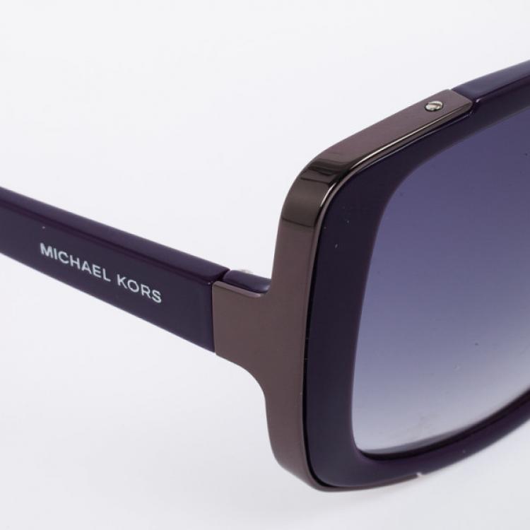 Pre Owned Michael Kors MKS290 Purple Gabriella Oversized Womens Sunglasses