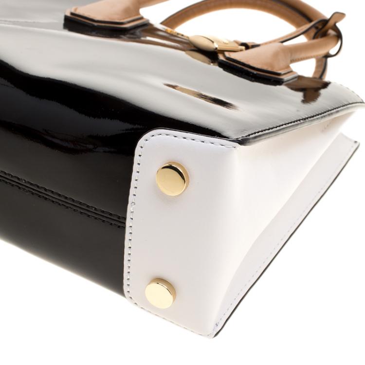 Pre Owned Michael Kors Black Patent Leather Mercer Tote