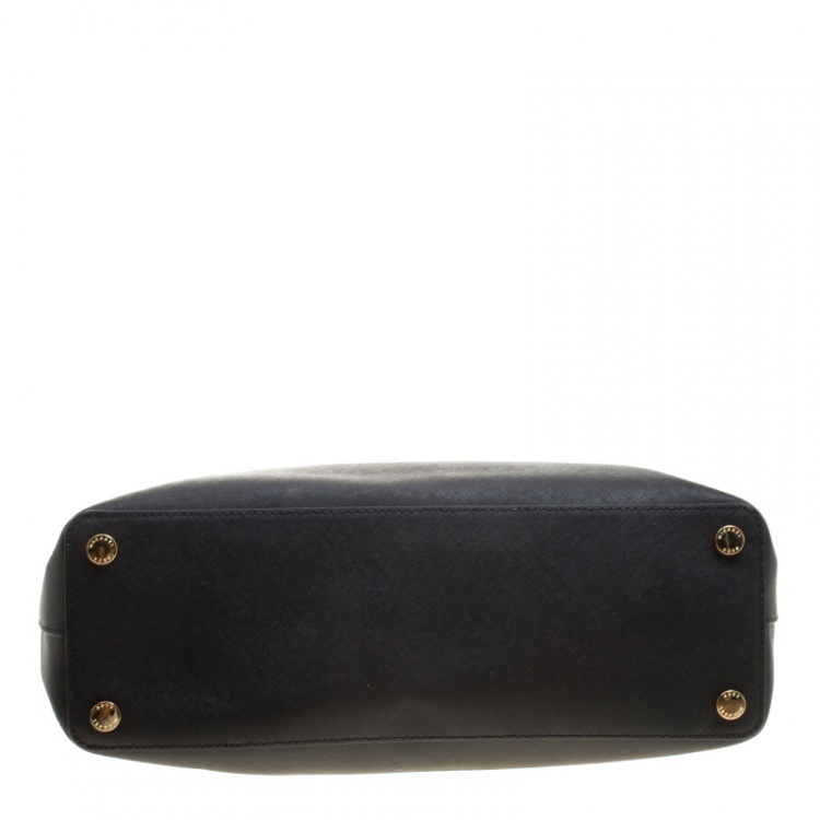 Pre Owned Michael Kors Black Leather XL Savannah Satchel