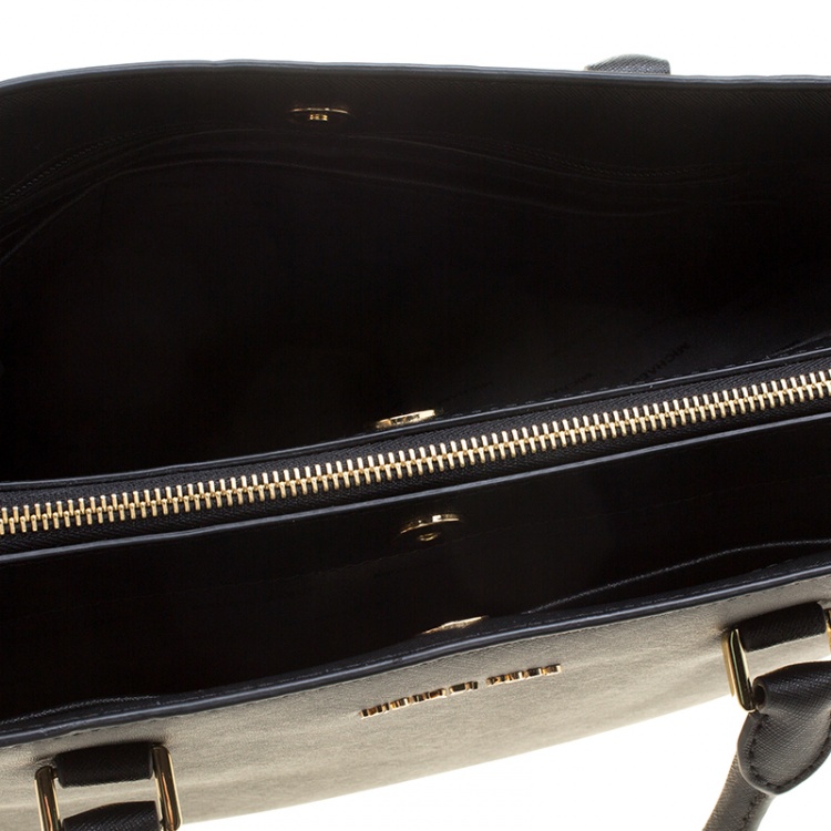 Pre Owned Michael Kors Black Leather XL Savannah Satchel