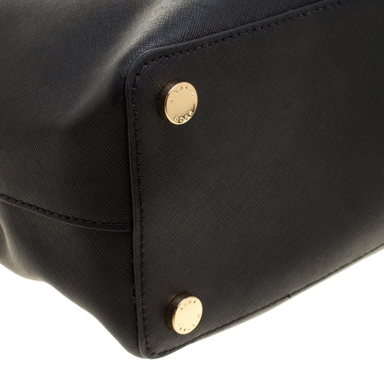 Pre Owned Michael Kors Black Leather XL Savannah Satchel