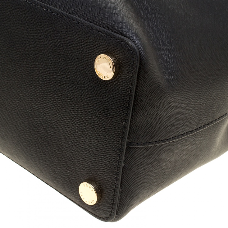 Pre Owned Michael Kors Black Leather XL Savannah Satchel