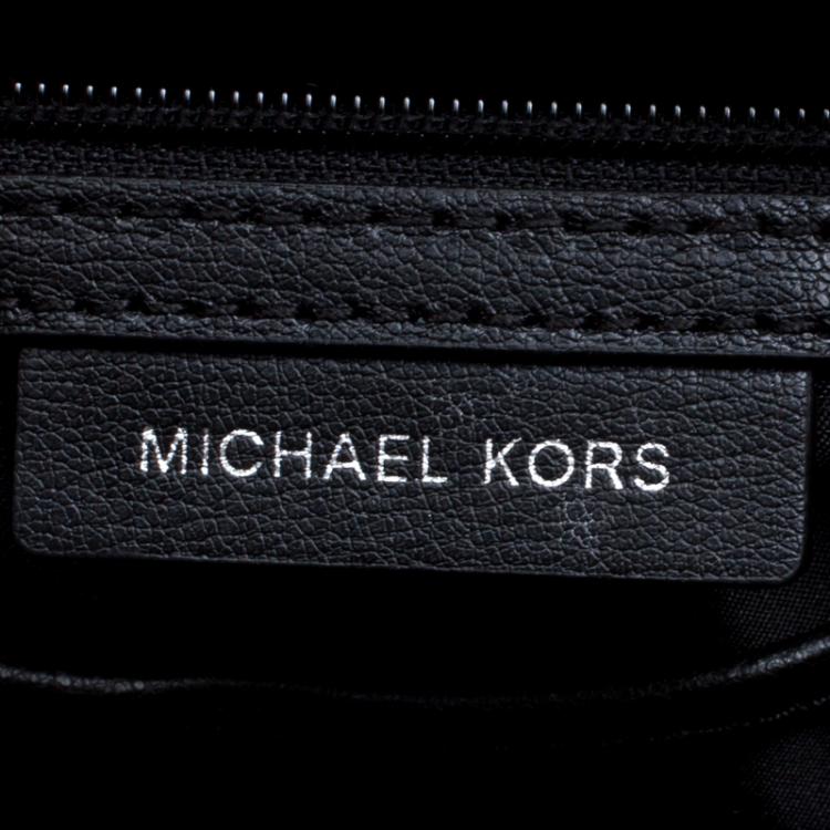 Pre Owned Michael Kors Black Leather Large Rivington Studded Tote