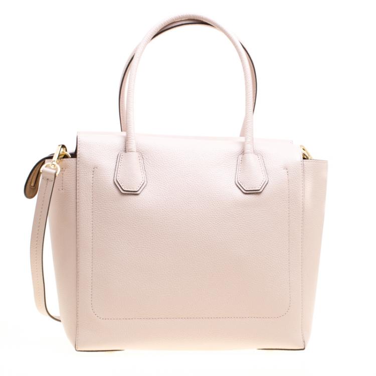 Pre Owned Michael Kors Soft Pink Leather Large Mercer Satchel