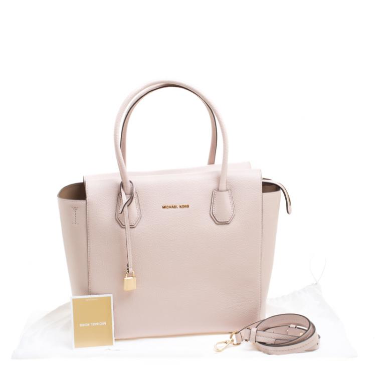 Pre Owned Michael Kors Soft Pink Leather Large Mercer Satchel