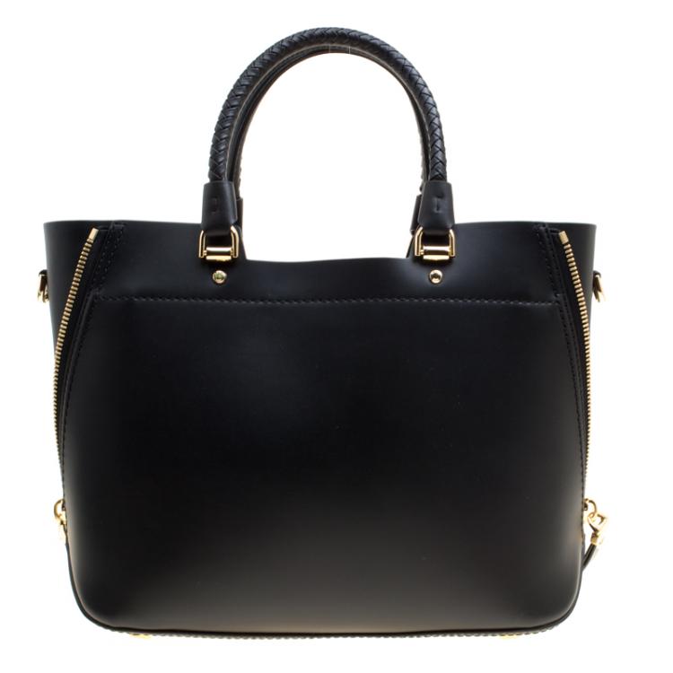 Pre Owned Michael Kors Black Leather Medium Blakely Tote