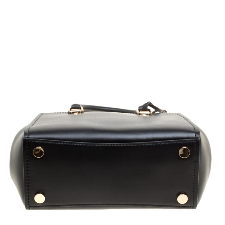 Pre Owned Michael Kors Black Leather Medium Benning Satchel