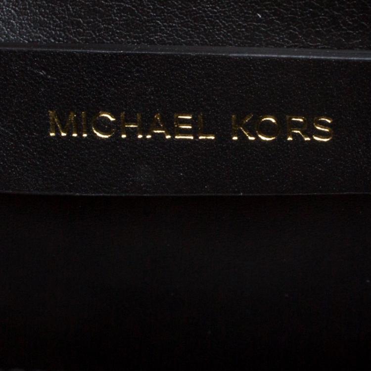 Pre Owned Michael Kors Black Leather Medium Benning Satchel