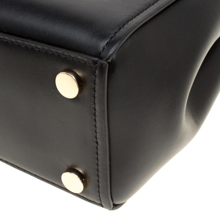 Pre Owned Michael Kors Black Leather Medium Benning Satchel