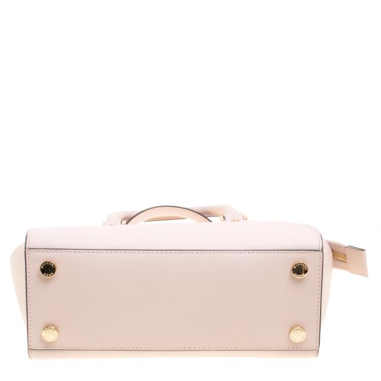 Pre Owned Michael Kors Blush Pink Leather Medium Selma Top Handle Satchel