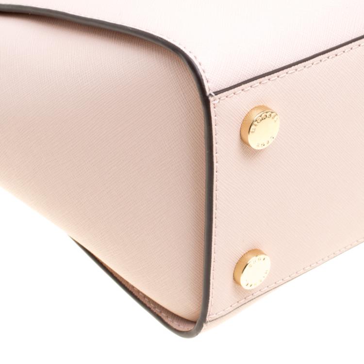 Pre Owned Michael Kors Blush Pink Leather Medium Selma Top Handle Satchel
