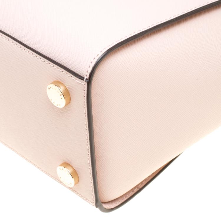 Pre Owned Michael Kors Blush Pink Leather Medium Selma Top Handle Satchel