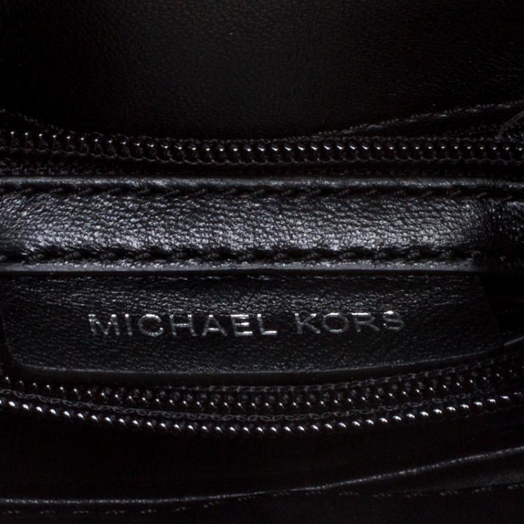 Pre Owned Michael Kors Black Quilted Leather Small Sloan Studded Chain Shoulder Bag