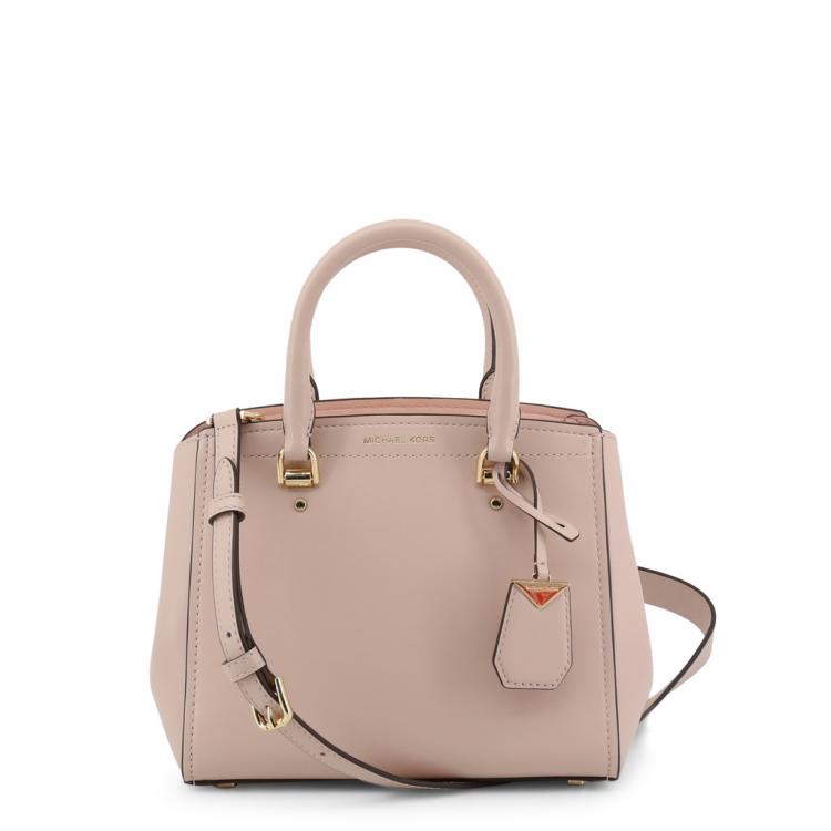 Pre Owned Michael Kors Soft Pink Leather Medium Benning Satchel Bag