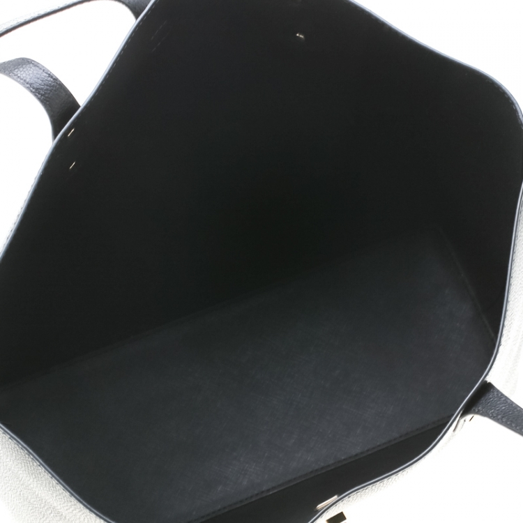 Pre Owned Michael Kors Black Leather Large Karson Luggage Carryall Tote