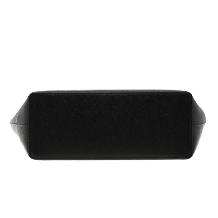 Pre Owned Michael Kors Black Leather Large Karson Luggage Carryall Tote