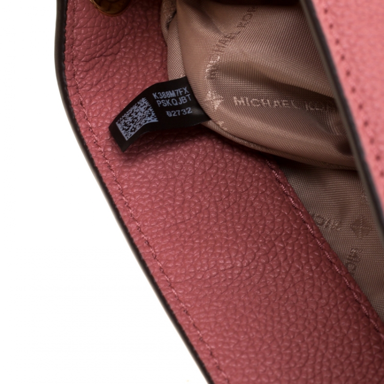 Pre Owned Michael Kors Pink Leather Large Nicole Shoulder Bag