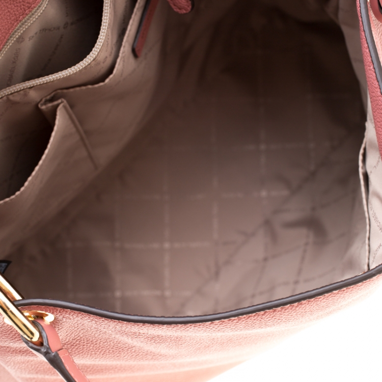 Pre Owned Michael Kors Pink Leather Large Nicole Shoulder Bag