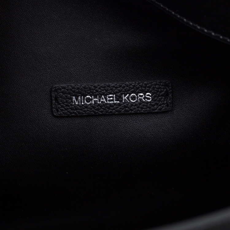 Pre Owned Michael Kors Black Leather Large Hayes Bucket Shoulder Bag 